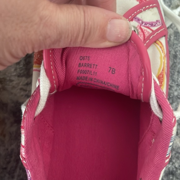 Coach multicolored Barrett canvas/leather sneaker. Size 7 - Picture 5 of 6